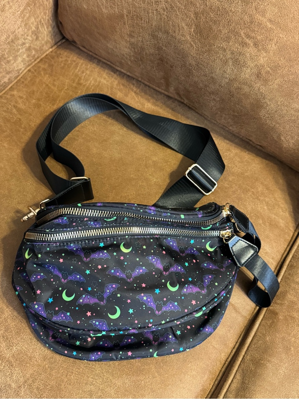 Bat & Moon Crossbody Bag – Halloween Edition